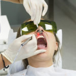 Dental Patient Undergoing Laser Procedure
